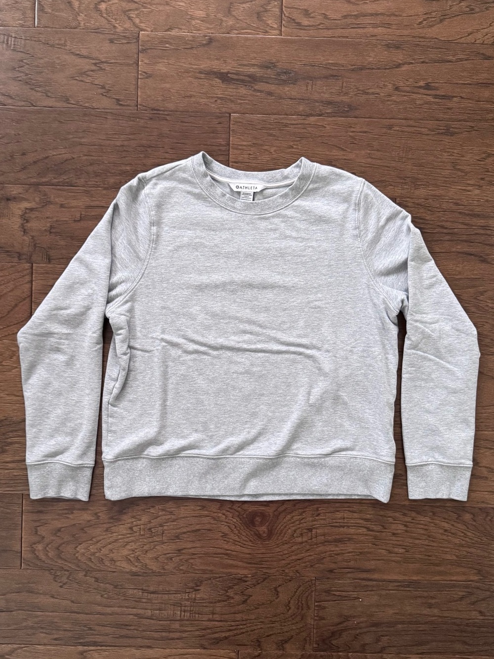 EUC Athleta Retroterry Crewneck Sweatshirt Grey Heather Size Medium
